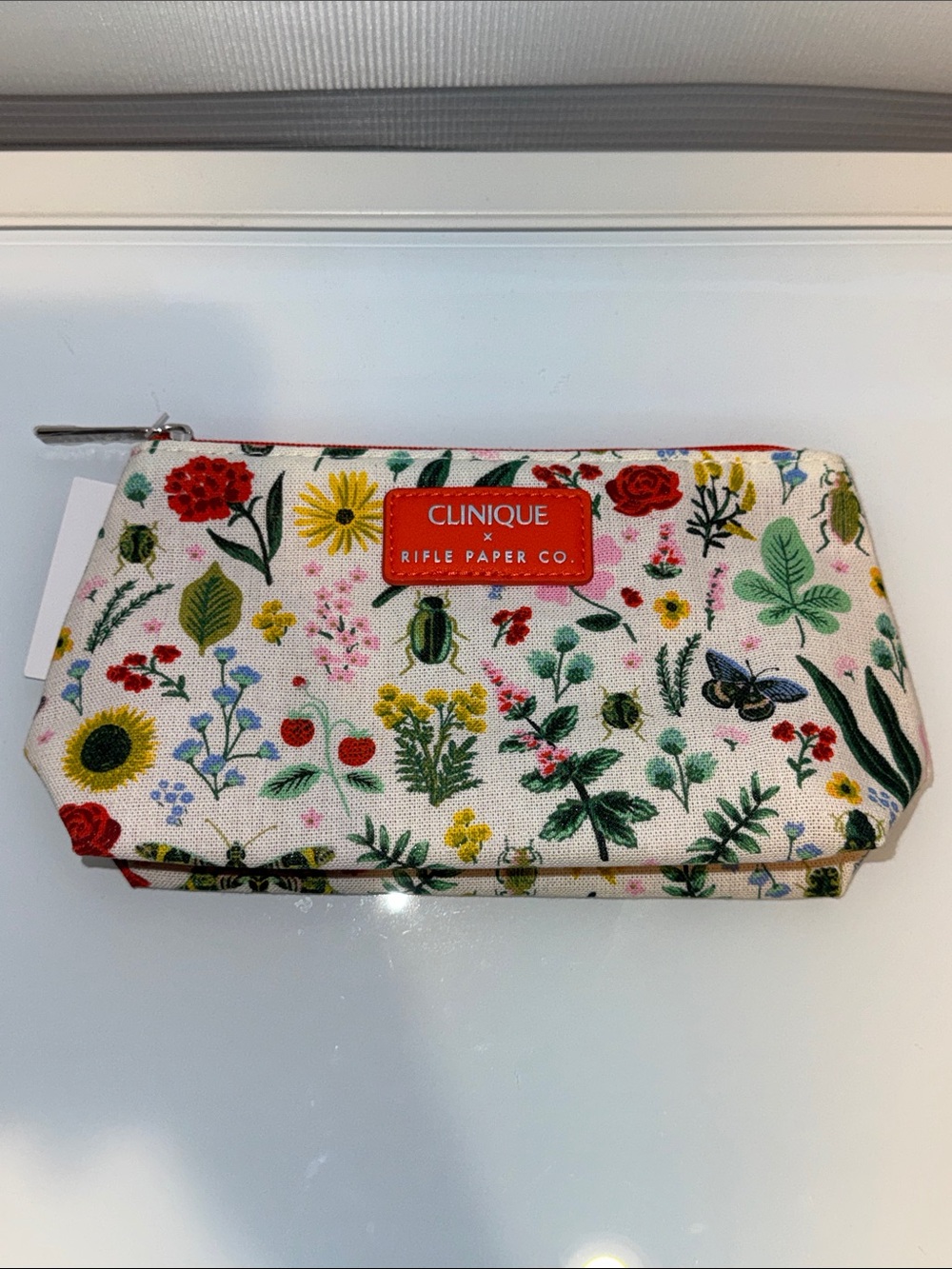 Clinique x Rifle Paper Co. Floral Cosmetic Pouch - Limited Edition (BNWT)